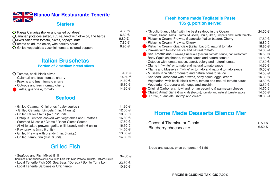 Menu Blanco Mar Restaurante Tenerife-1