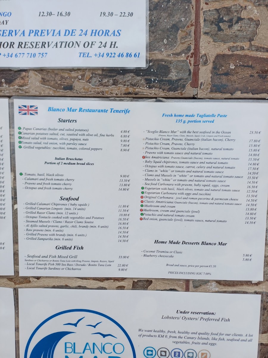 Menu Blanco Mar Restaurante Tenerife-3