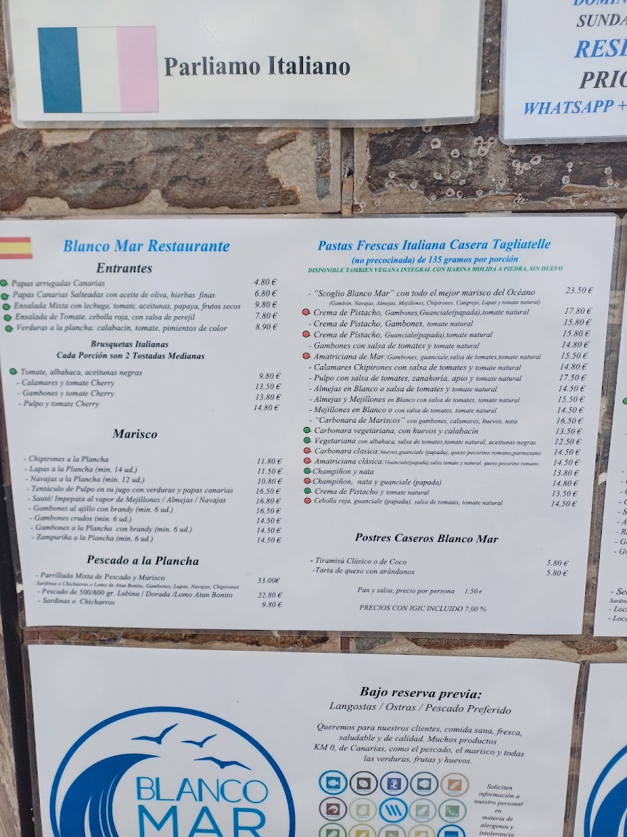 Menu Blanco Mar Restaurante Tenerife-7