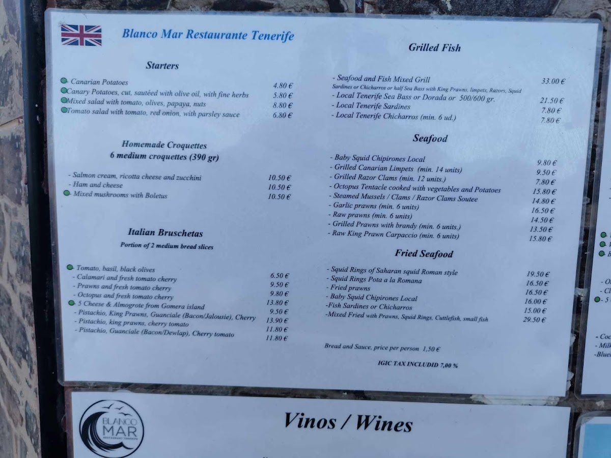 Menu Blanco Mar Restaurante Tenerife-9
